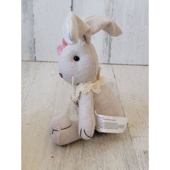 Easter Bunny flower plush rabbit home decor spring - Picture 3 of 6